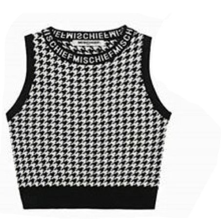 Houndstooth Knitted Top