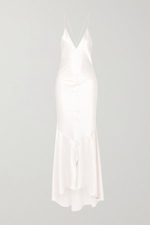White Silk-satin gown | Michael Lo Sordo | NET-A-PORTER