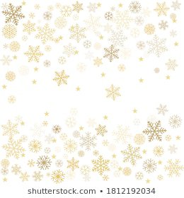 Gold Christmas Snowflakes Background Winter Golden Stock Vector (Royalty Free) 1812192034