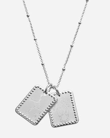 Sterling Forever Silver Virgo Zodiac Tag Necklace