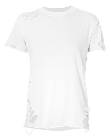 Destroyed White T-Shirt