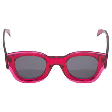 Celine Red and Pink Translucent Wayfarer Sunglasses For Sale at 1stDibs
