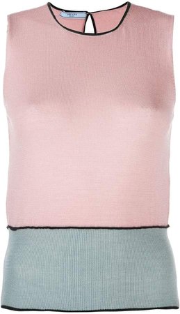 Pre-Owned sleeveless knitted top