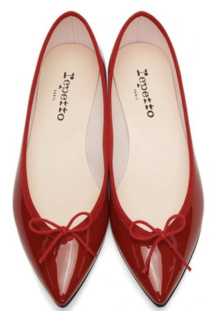REPETTO Red Patent Brigitte Ballerina Flats