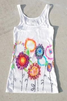 Multicolor Flower Tank on White - Pinterest