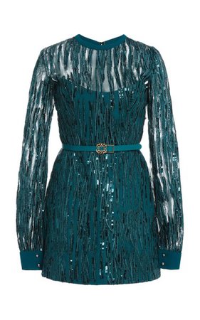 Yarn-Embroidered Mini Dress By Elie Saab | Moda Operandi
