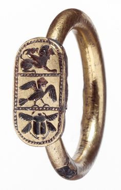 Silver gilt ring | Etruscan | Archaic | The Metropolitan Museum of Art