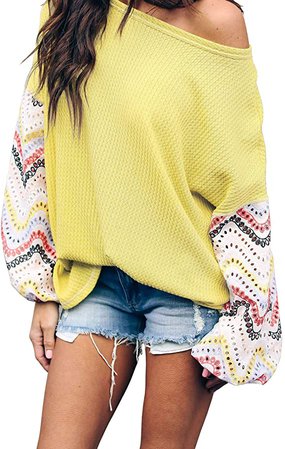 LACOZY Women's Off Shoulder Long Sleeve Shirts Lace Tunic Tops Oversized Pullover Sweatshirts