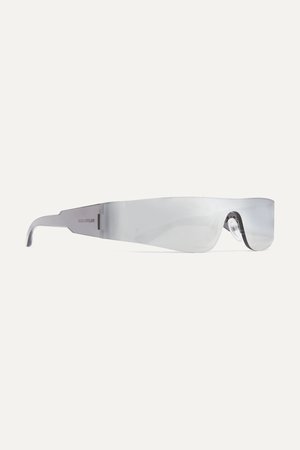 Silver Square-frame acetate mirrored sunglasses | Balenciaga | NET-A-PORTER