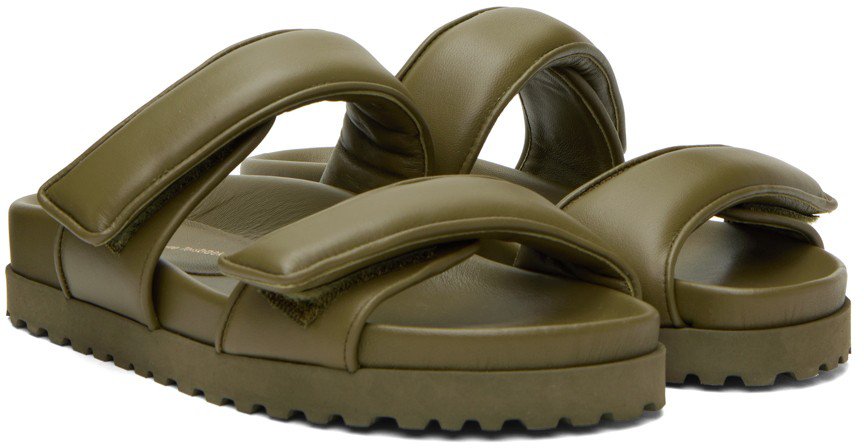GIA BORGHINI: Khaki Pernille Teisbaek Edition Perni 11 Sandals | SSENSE