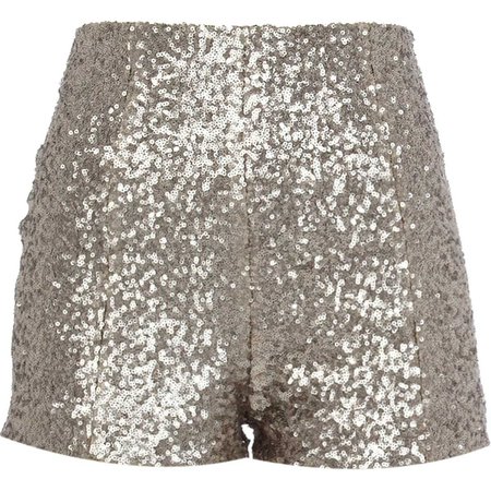 silver sequin shorts