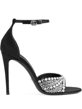 Gucci 100mm crystal-embellished sandals