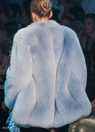 light blue fur coat - Google Search
