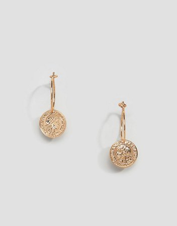 asos liars and lovers gold coin earrings