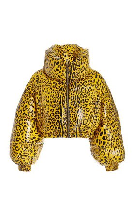 Leopard-Printed Satin Down Puffer Jacket By Dolce & Gabbana | Moda Operandi