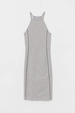 Fitted Dress - Gray