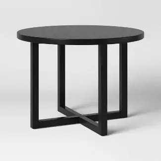 Keener All Wood Round Dining Table Black - Threshold™ : Target