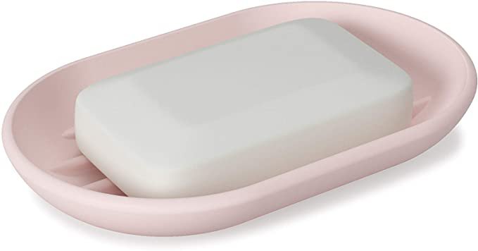 Amazon.com: Umbra Touch Dish for Bathroom-Contemporary, Practical Molded Oval Soap Bar Holder for Bath Sink-Nicely Fits Into Amenity Tray-Easy to Clean, Highly Durable, Blush Pink: Home & Kitchen