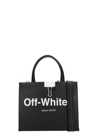 Off-White Black Leather Mini Box Bag