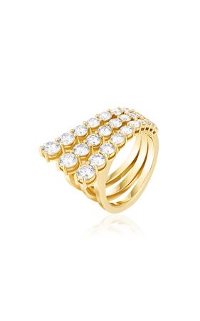 Aria Fan 18k Yellow Gold Diamond Ring By Melissa Kaye | Moda Operandi