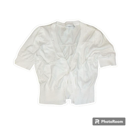 white cardigan