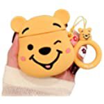 Amazon.com: MOLOVA Case for Airpods 1&2 Case,Silicone 3D Cute Funny Cool Cartoon Character Kawaii Airpods Cover Skin Kits with Ring Rope Keychain for Girls Kids Teens Boys(Honey Winnie) : Electronics