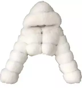white fur coat with hood - Google Search