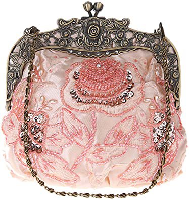 Belsen Women's Vintage Beaded Sequin Flower Evening Handbags (Champagne): Handbags: Amazon.com
