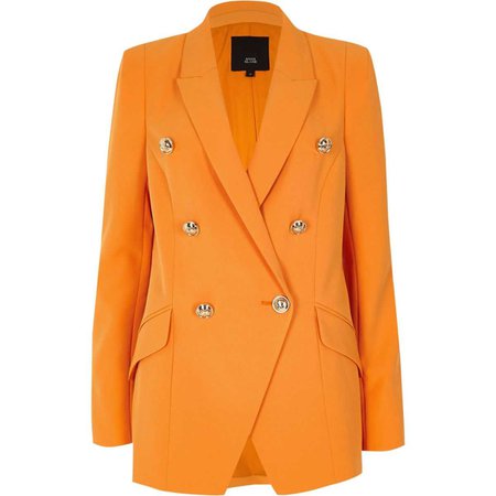 Orange double breasted tux jacket - Jackets - Coats & Jackets - women