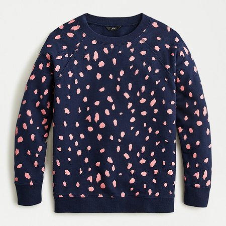 J.Crew: Vintage Cotton Terry Sweatshirt In Painter's Leopard