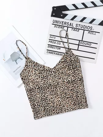 Leopard Print Cami Top | SHEIN USA