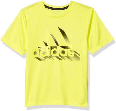 Amazon.com: adidas Boys' Big Kids Stay Dry Moisture-Wicking AEROREADY Short Sleeve T-Shirt, Speed Lines BOS Bright Yellow, Medium: Clothing