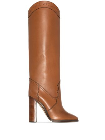 Saint Laurent Kate knee-height 105mm Boots - Farfetch