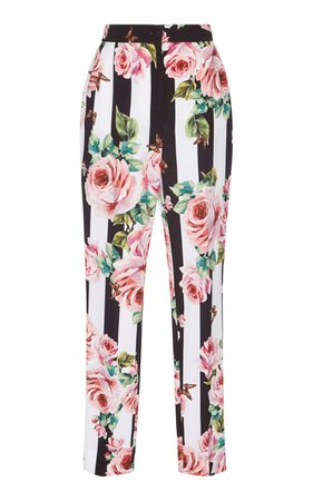 Floral Straight Leg Pants by Dolce & Gabbana | Moda Operandi