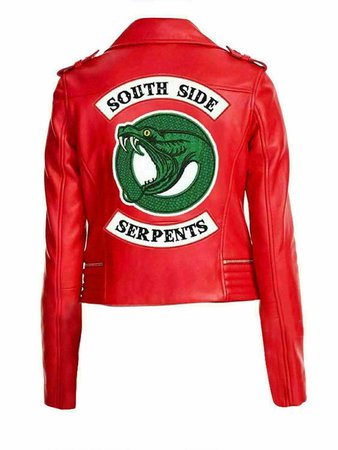 Riverdale Southside Serpents Cheryl Blossom Womens Faux Leather Red Jacket | eBay