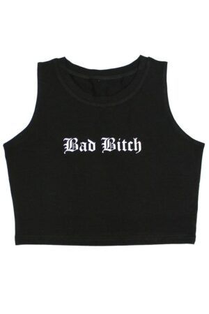 Bad Bitch Crop Top Shirt - Shop Girly