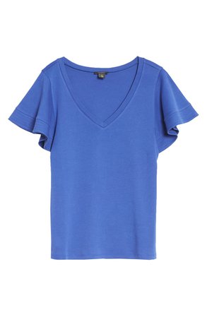Halogen® Flutter Sleeve T-Shirt | Nordstrom