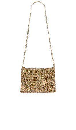 Ettika Rainbow Crystal Belt Bag in Rainbow & Gold | REVOLVE