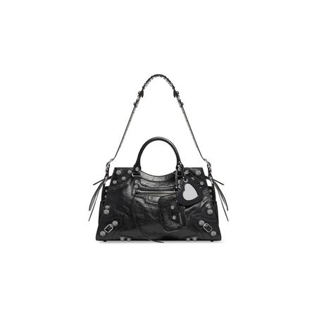 Women's Neo Cagole City Handbag With Rhinestones in Black | Balenciaga GB