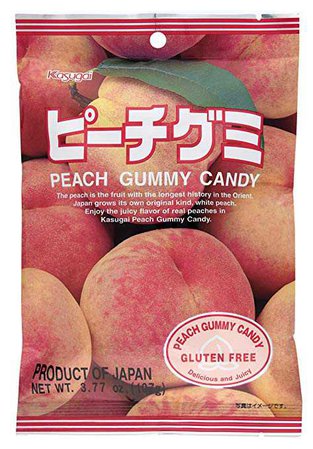 Amazon.com : Kasugai Peach Gummy Candy 3.77oz (3 Pack) : Grocery & Gourmet Food