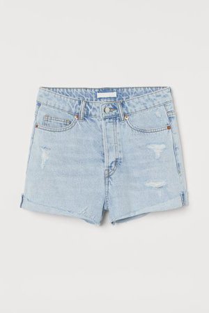 Denim Shorts - Light denim blue - Ladies | H&M US