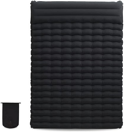 Amazon.com : AIRELAX Sleeping Pad with 4.7" Built-in Pillow, 75.2"x54.3" Double Camping Pad Inflate with Pump Sack, 3.54" Thickness Ultralight Sleeping Mat for 2 Person Backpacking, Car Travel, Camping, Hiking : Sports & Outdoors