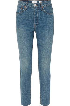 RE/DONE | Rigid cropped high-rise slim-leg jeans | NET-A-PORTER.COM