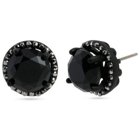 Black Diamond & Onyx Stud Earrings