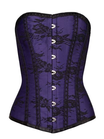purple and black corset