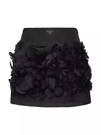 Shop Prada Embroidered Gazar Mini-Skirt | Saks Fifth Avenue