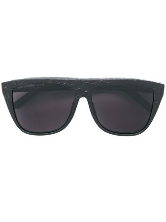 Shop Saint Laurent Eyewear snakeskin effect sunglasses with Express Delivery - FARFETCH