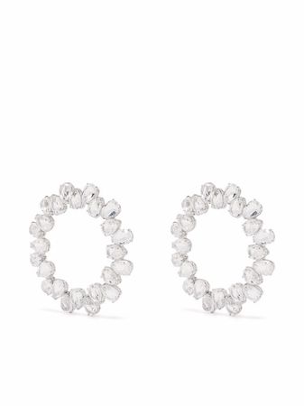 Shop Swarovski Millenia crystal circle earrings with Express Delivery - FARFETCH