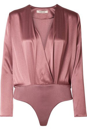 Cushnie | Wrap-effect silk-charmeuse bodysuit | NET-A-PORTER.COM