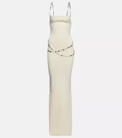 Matsu Embellished Knit Maxi Dress in White - Aya Muse | Mytheresa